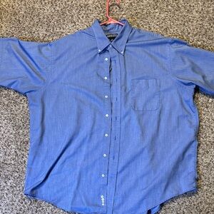 Lands' End Casual Blue Button-Down Shirt
